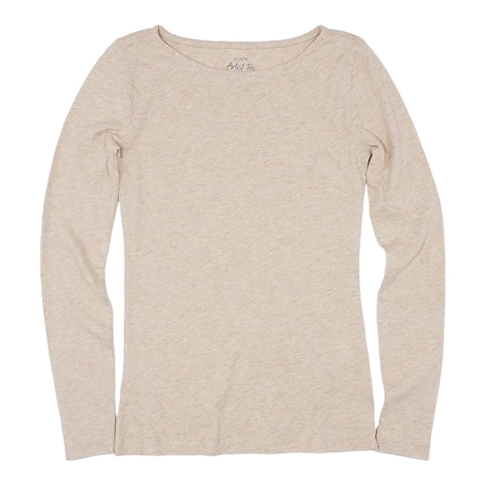 NWT J. Crew Artist Tee in Heather Oatmeal, Size XS - Picture 1 of 6